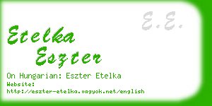 etelka eszter business card